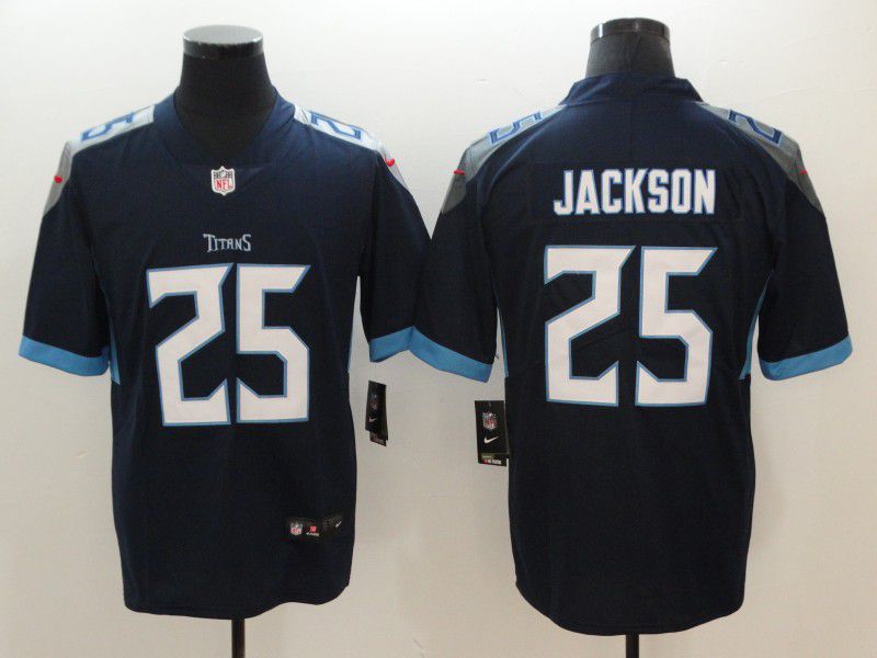 Men Tennessee Titans #25 Jackson Dark Blue Nike Vapor Untouchable Limited NFL Jerseys